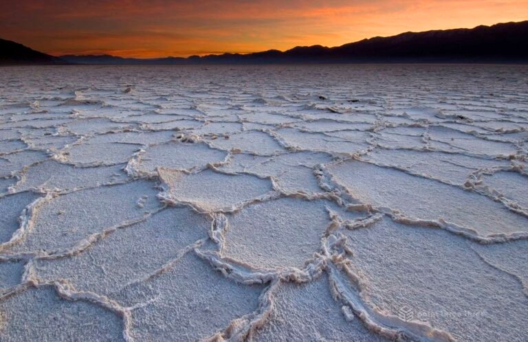 Sunset at Badwater in Death Valley National Park