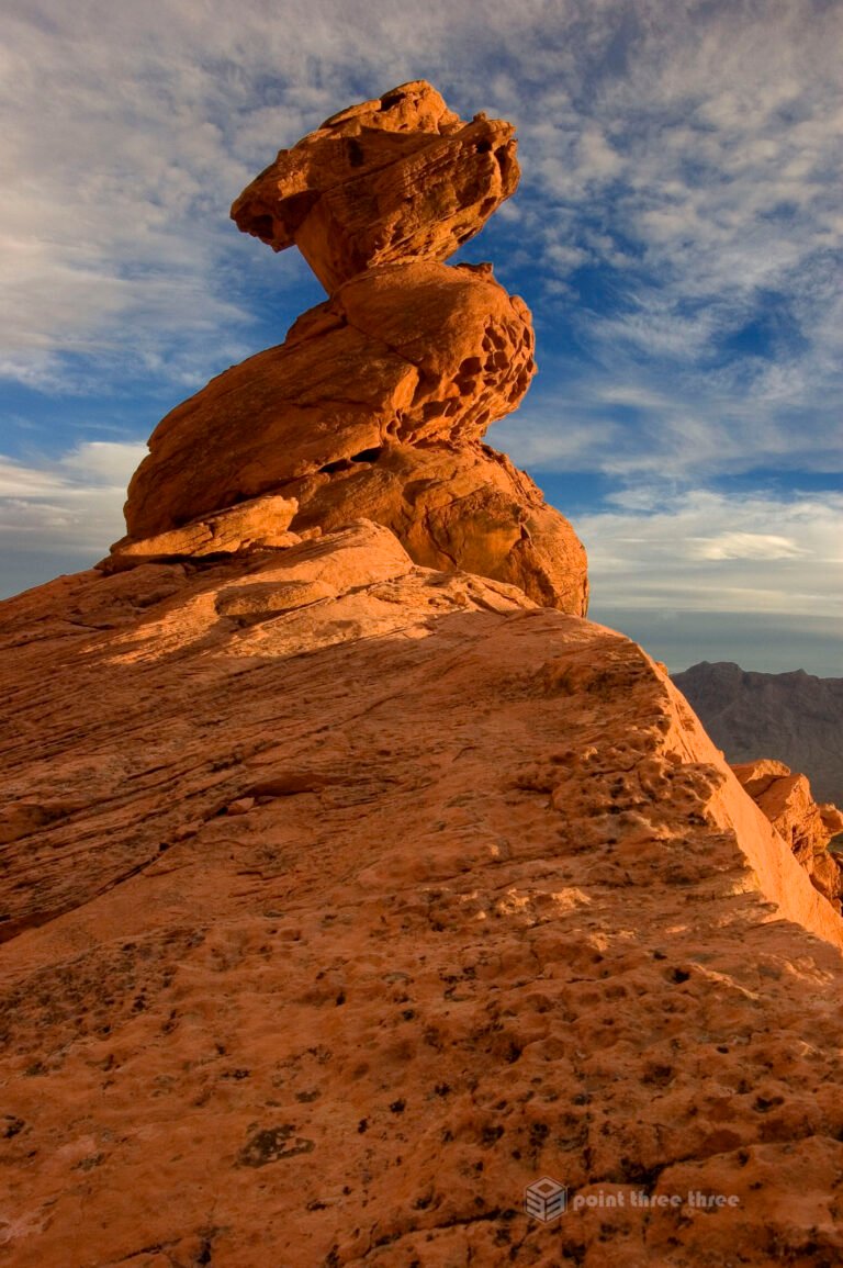 Sunset of Balanced Rock in Valley of Fire State park