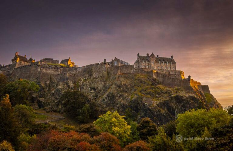 Sunset at Edinburgh Castle Edinburgh Scotland