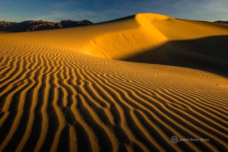Sunrise at Mesquite Dunes in Death Valley National Park