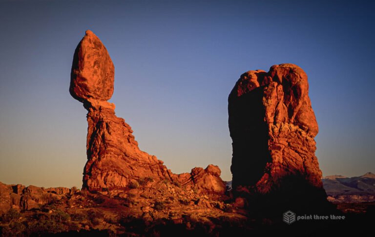 Sunset at Balanced Rock, Arches National Park, Utah