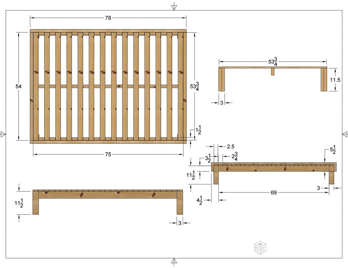 Normal Bed Frame Design Simple and Affordable DIY Bed Frame – Under $100