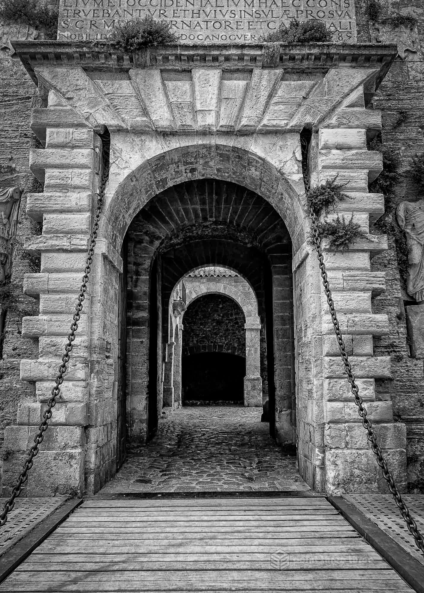 Castell d'Eivissa, Ibiza Castle draw bridge Ibiza Spain