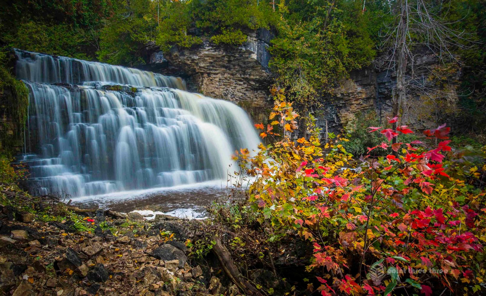 Fall Colors and Jones Waterfall, Ontario