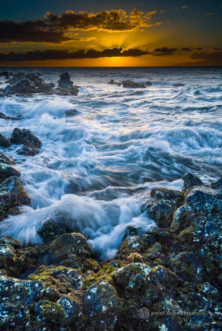 Sunset at Kamaole Beach, Kihei, Maui, Hawaii