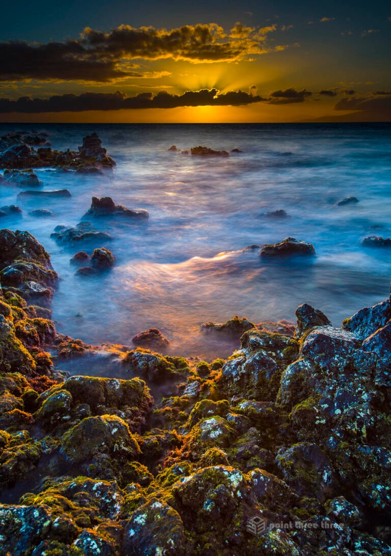 Sunset at Kamaole Beach, Kihei, Maui, Hawaii