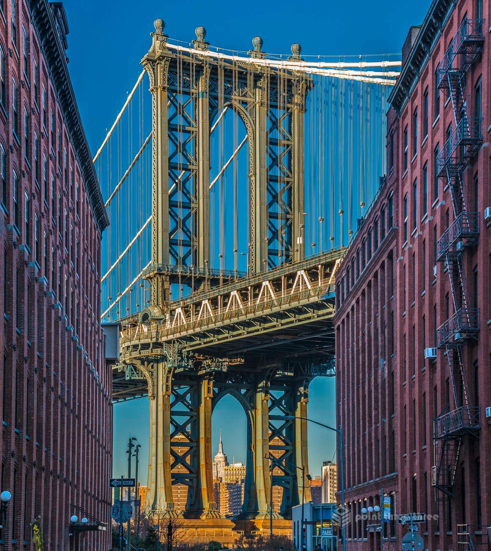 Manhattan Bridge as viewed from Brooklyn, New York