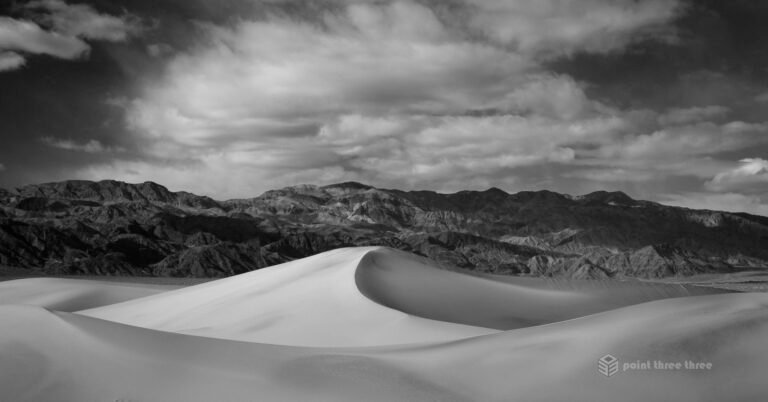 Black and White Mesquite Dunes Death Valley National Park