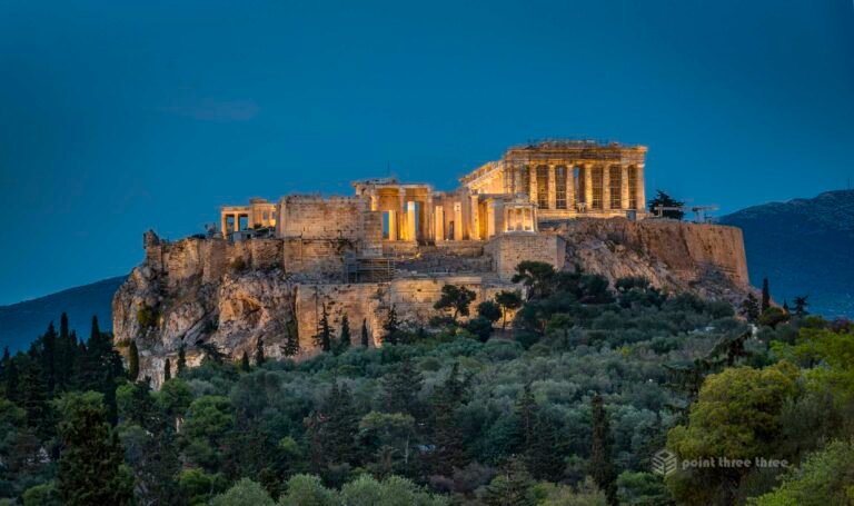 Sunset at The Acropolis and Parthenon, Athens, Greece