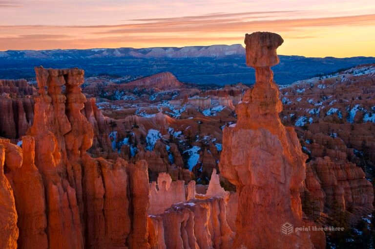 Sunrise of Thor's Hammer Bryce Canyon National Park