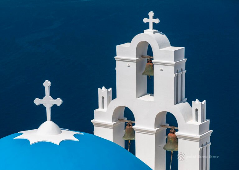 Three Bells of Fira, Santorini, Greece
