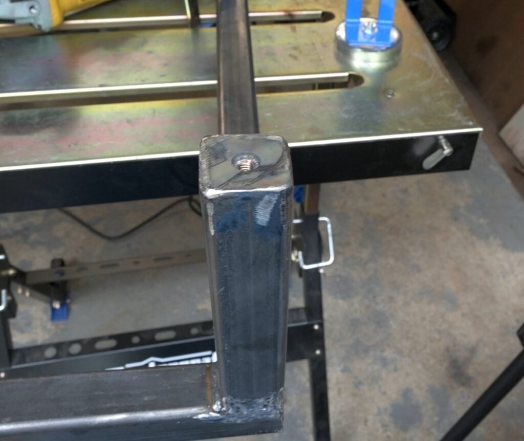 Finished Welded nut - Ready to accept adjustable foot