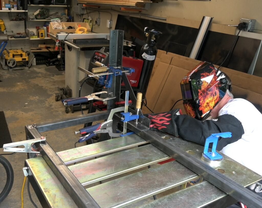 Welding Angle Iron to base - Planter Box corner framing