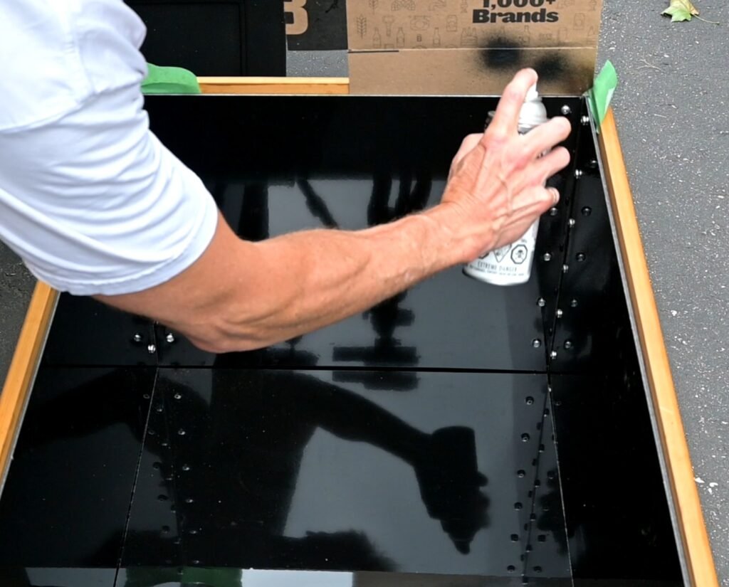 Painting and rustproofing the screws