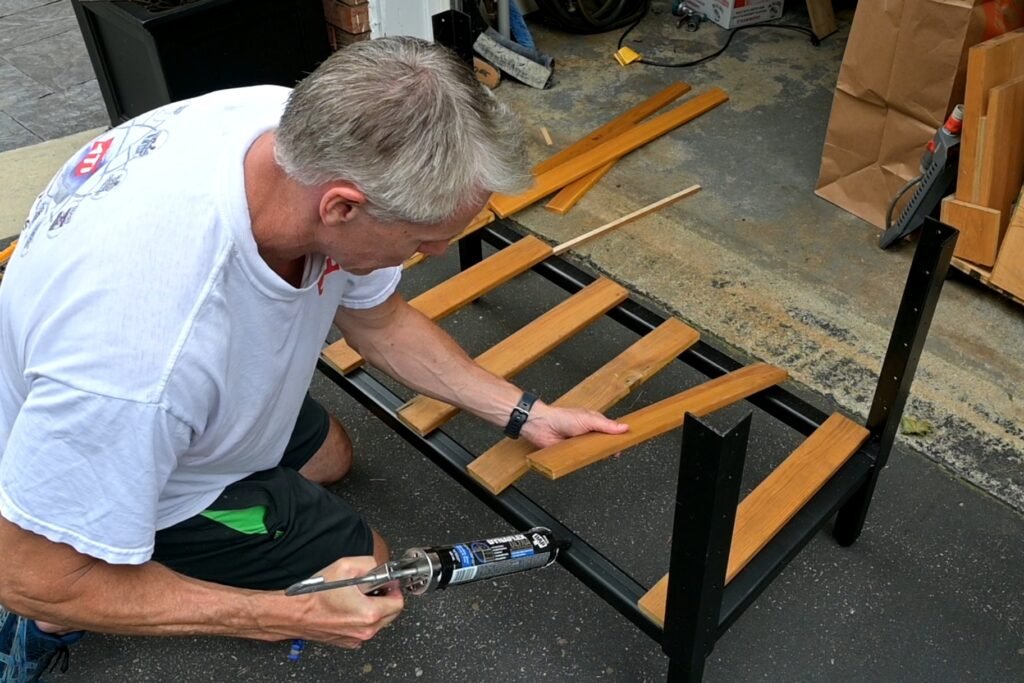 Sealant Adhesive used to hold bottom of box support