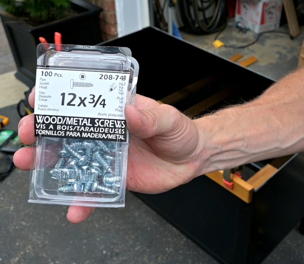 Screws for holding the cedar slats