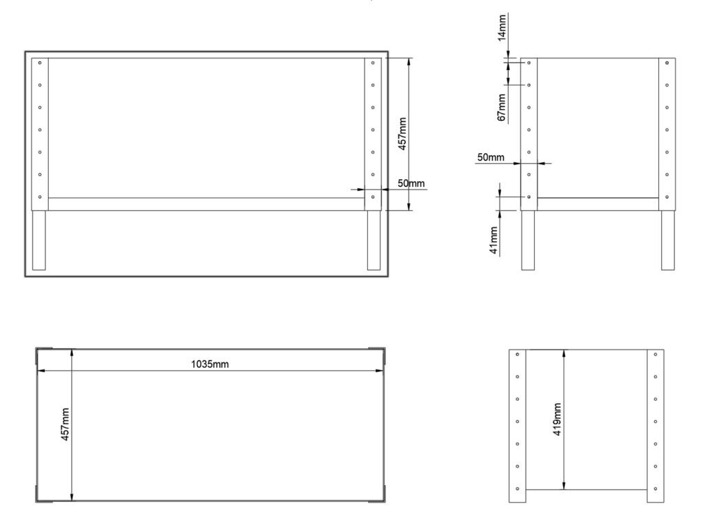 Steel frame and ACM CAD drawing